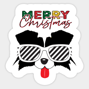 christmas cute cool dog Sticker